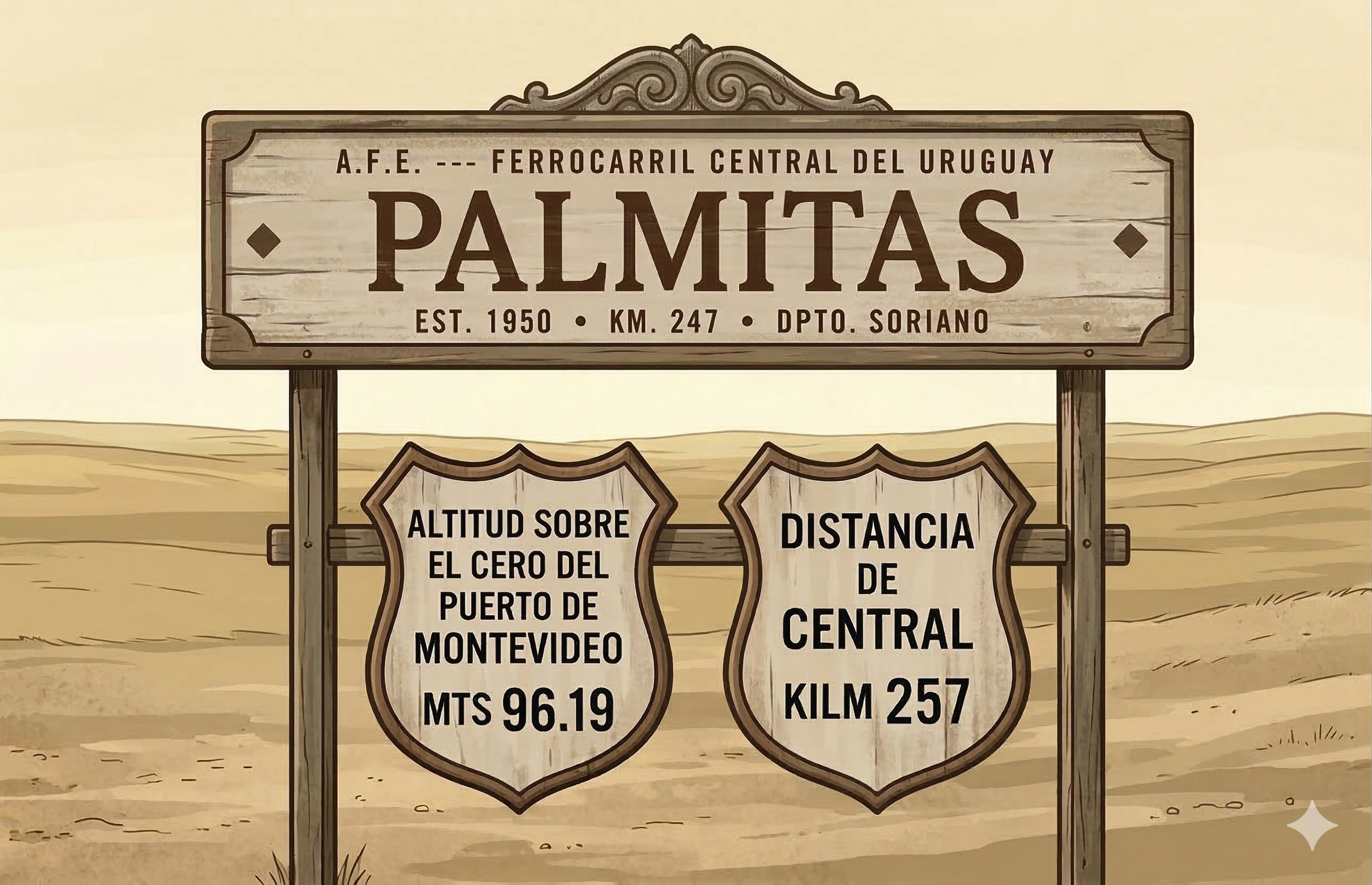 Cartel Estación Palmitas